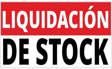 cartel de liquidacion stock