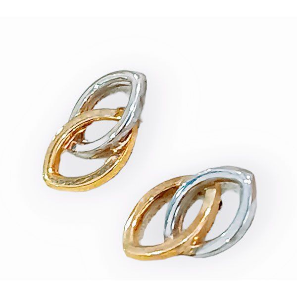 Pendientes Bicolor 18 KT