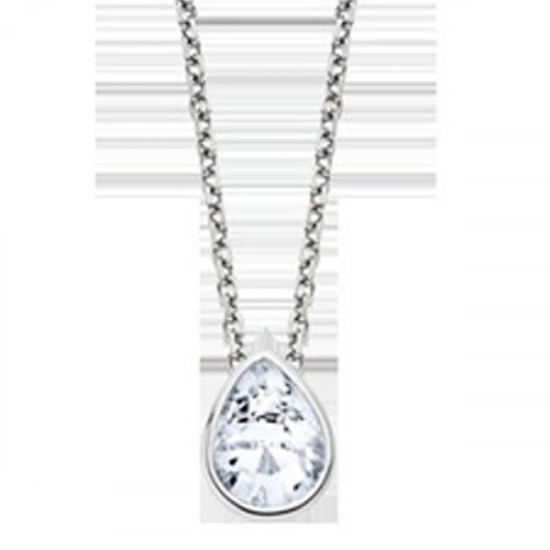 Lotus Silver. Colgante con circonita, plata de ley