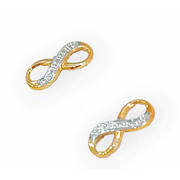 Pendientes Bicolor Infinito 18KT